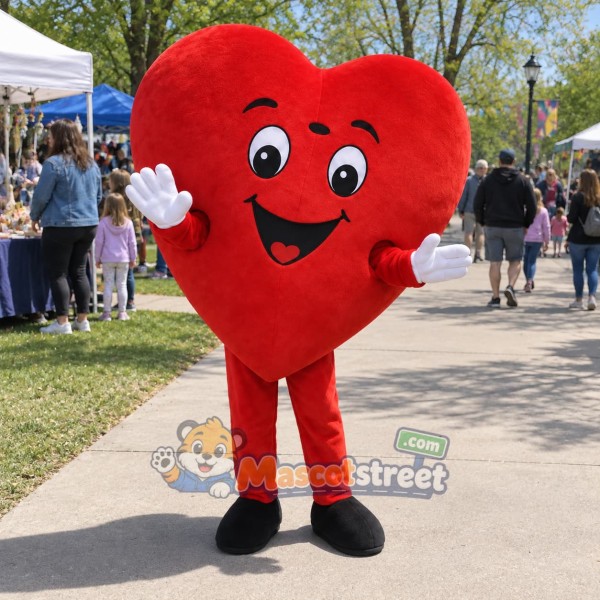 Red Heart Mascot Costume