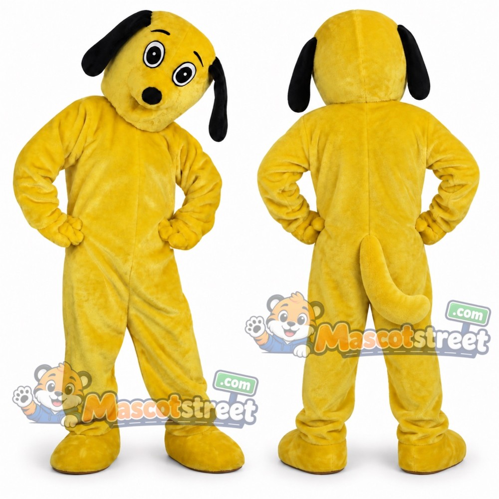 Yellow Dog Mascot Costume Yellow Dog Mascot Costume