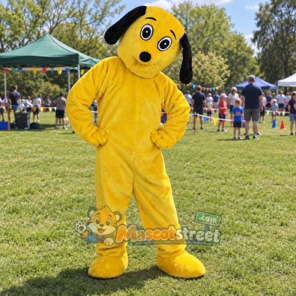 Yellow Dog Mascot Costume
