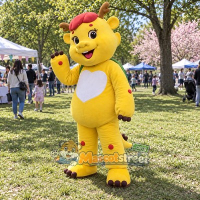 Yellow Dragon Turtle Mascot Costume