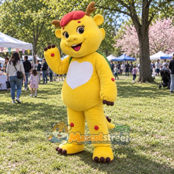 Yellow Dragon Turtle Mascot Costume