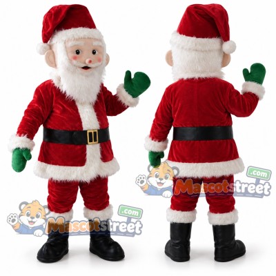 Santa Claus Mascot Costume with Red Suit and Red Hat Santa Claus Mascot Costume with Red Suit and Red Hat