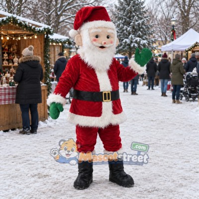 Santa Claus Mascot Costume with Red Suit and Red Hat Santa Claus Mascot Costume with Red Suit and Red Hat