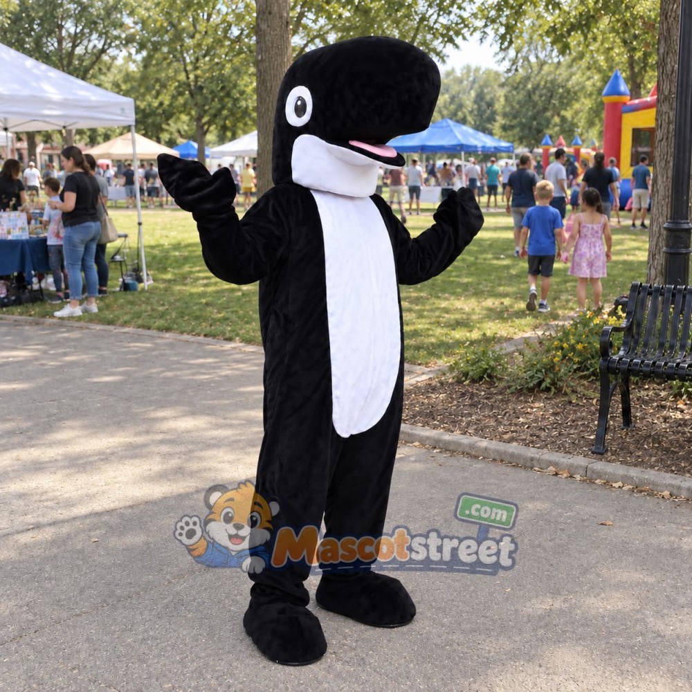 Orca Mascot Costume Orca Mascot Costume