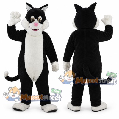 Black and White Cat Mascot Costume Black and White Cat Mascot Costume