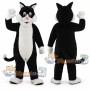 Black and White Cat Mascot Costume