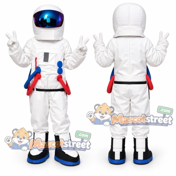 Astronaut Mascot Costume with White Space Suit