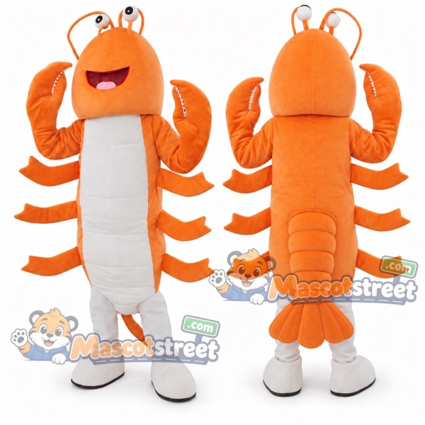 Orange Lobster Mascot Costume