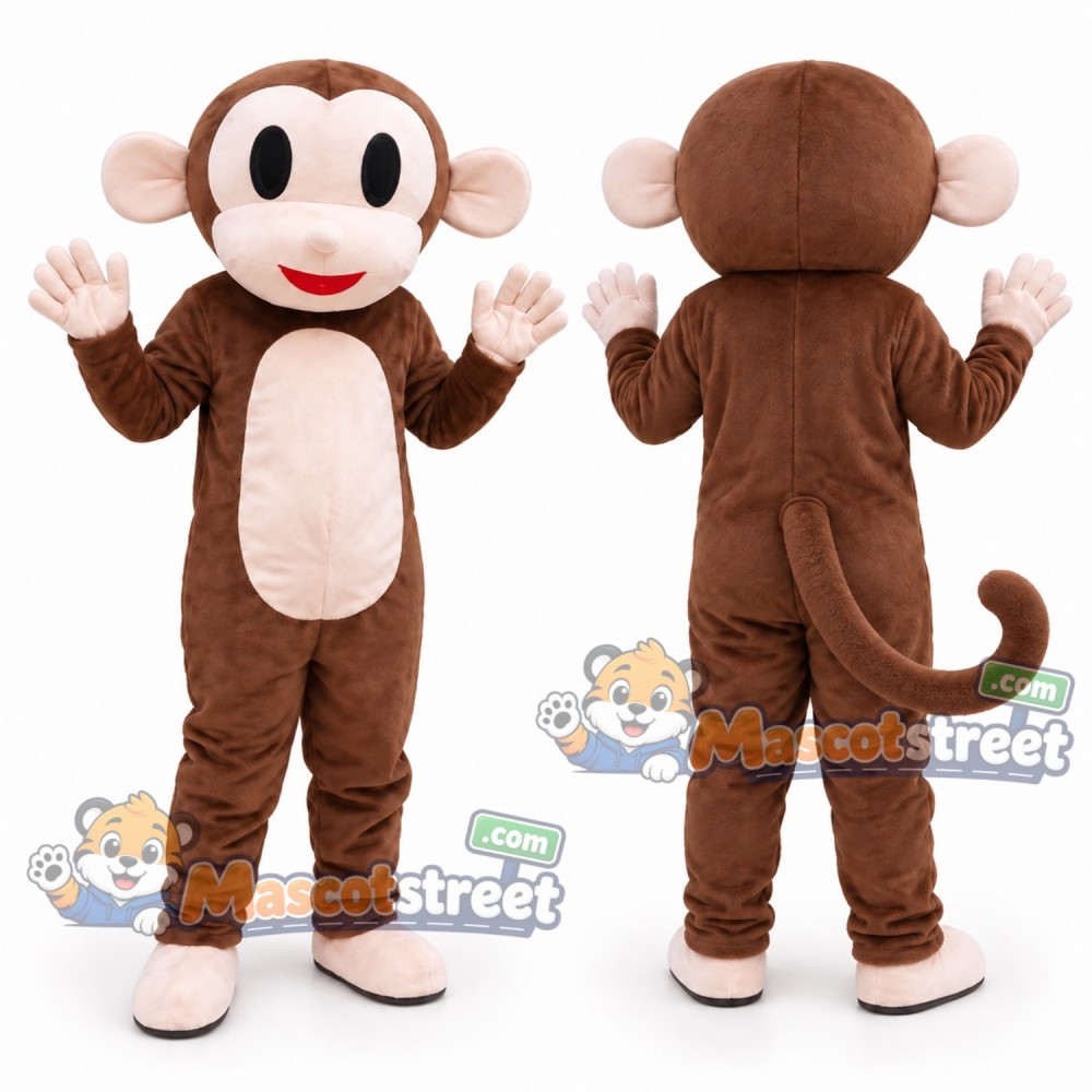 Brown Monkey Mascot Costume Brown Monkey Mascot Costume