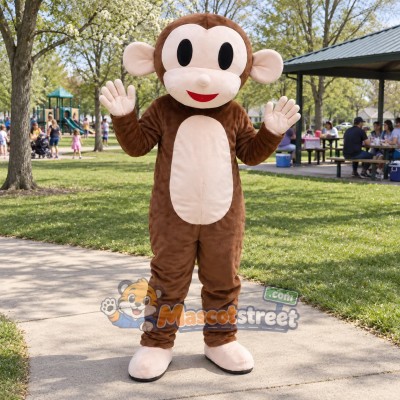 Brown Monkey Mascot Costume Brown Monkey Mascot Costume