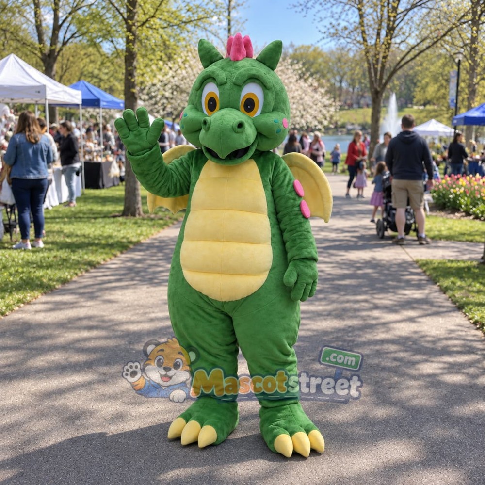 Green Dragon Mascot Costume