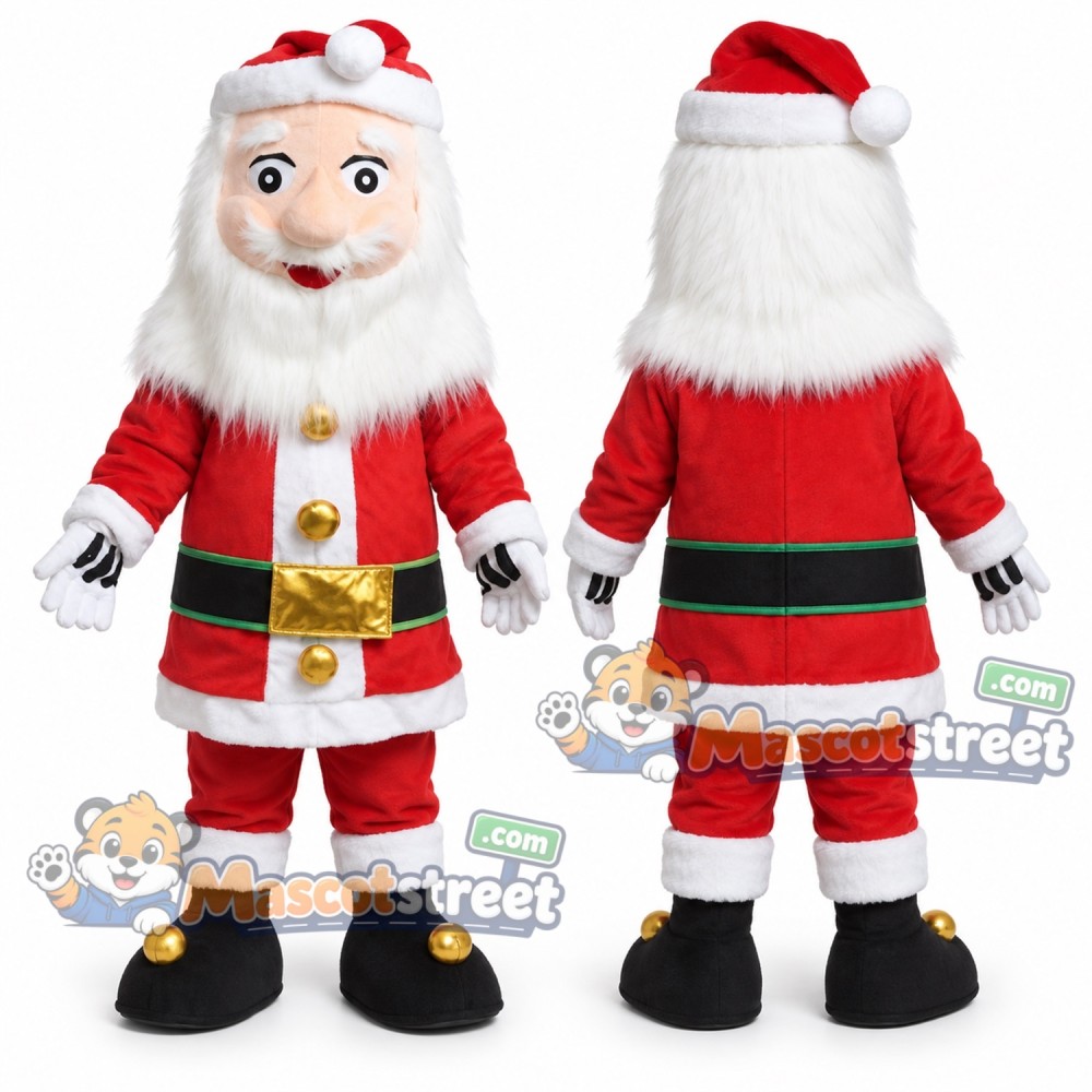 Santa Claus Mascot Costume with Red Suit and Red Hat Santa Claus Mascot Costume with Red Suit and Red Hat