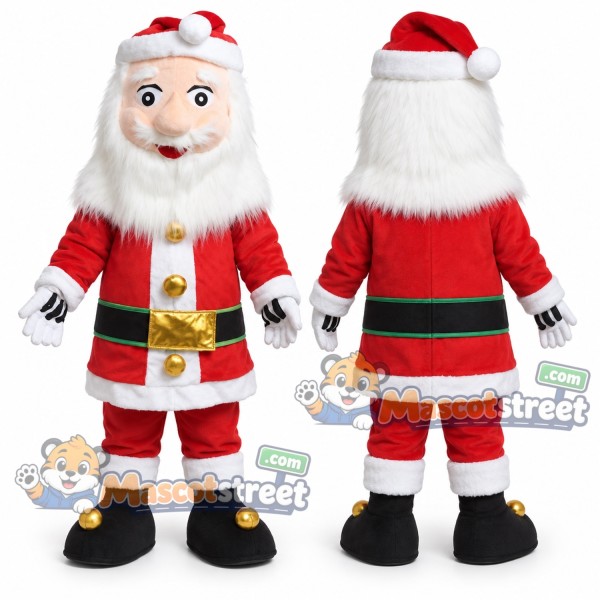 Santa Claus Mascot Costume with Red Suit and Red Hat