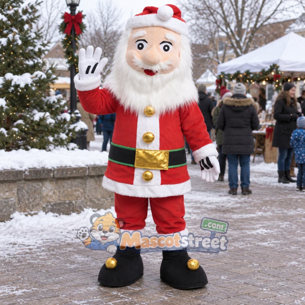 Santa Claus Mascot Costume with Red Suit and Red Hat Santa Claus Mascot Costume with Red Suit and Red Hat