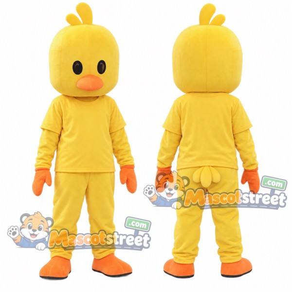 Yellow Duck Mascot Costume with Yellow Suit