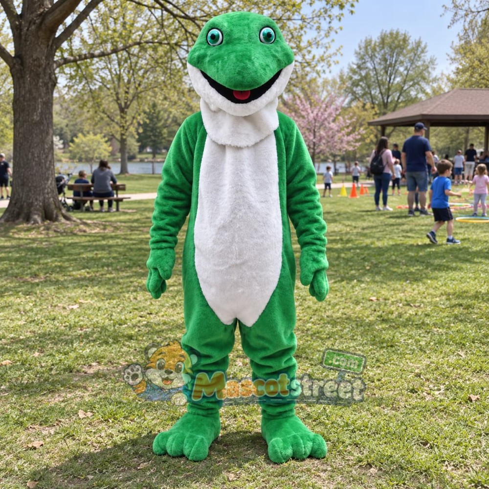 Green Reptile Mascot Costume Green Reptile Mascot Costume