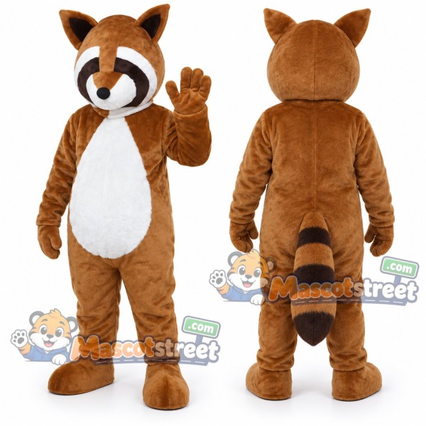 Brown Raccoon Mascot Costume
