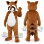 Brown Raccoon Mascot Costume