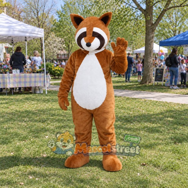 Brown Raccoon Mascot Costume
