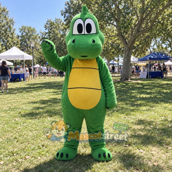 Green Dinosaur Mascot Costume