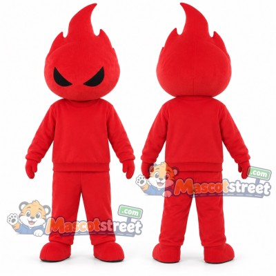 Red Flame Mascot Costume Red Flame Mascot Costume