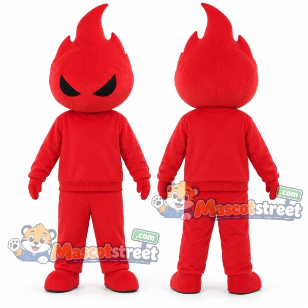 Red Flame Mascot Costume
