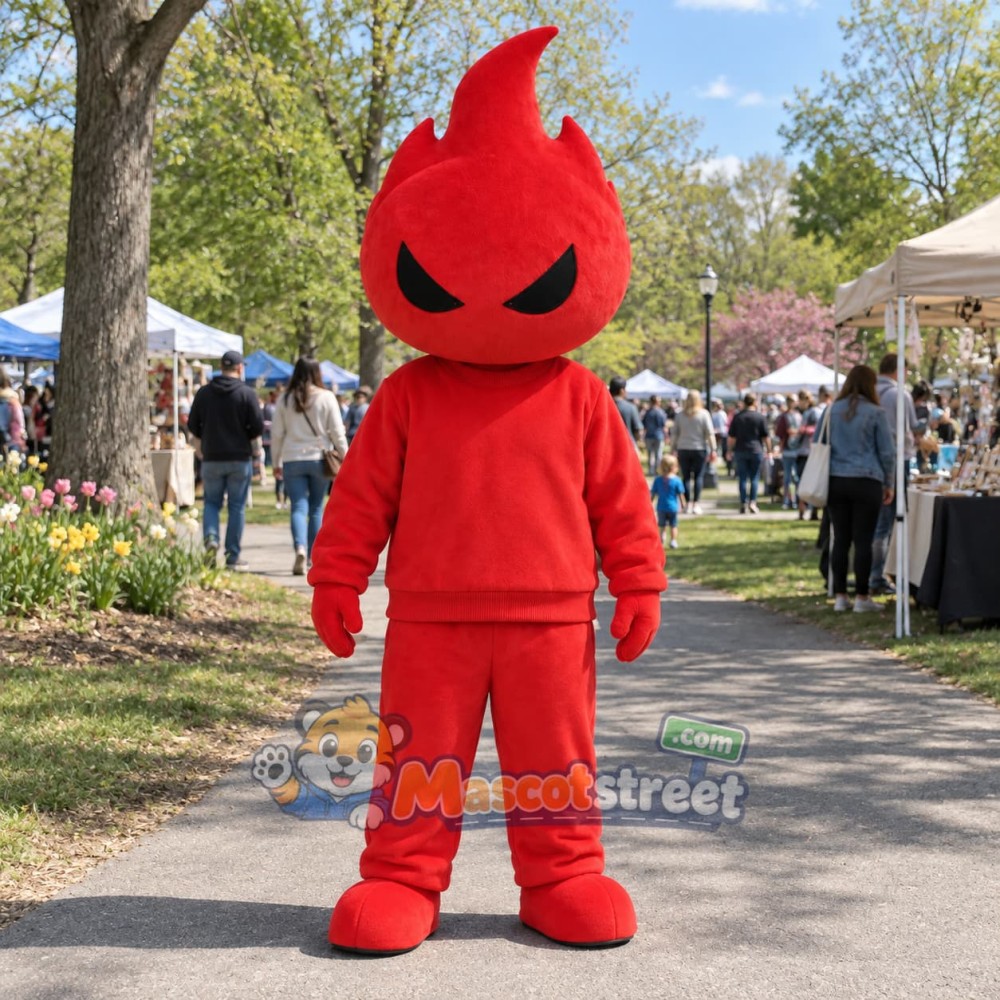 Red Flame Mascot Costume Red Flame Mascot Costume