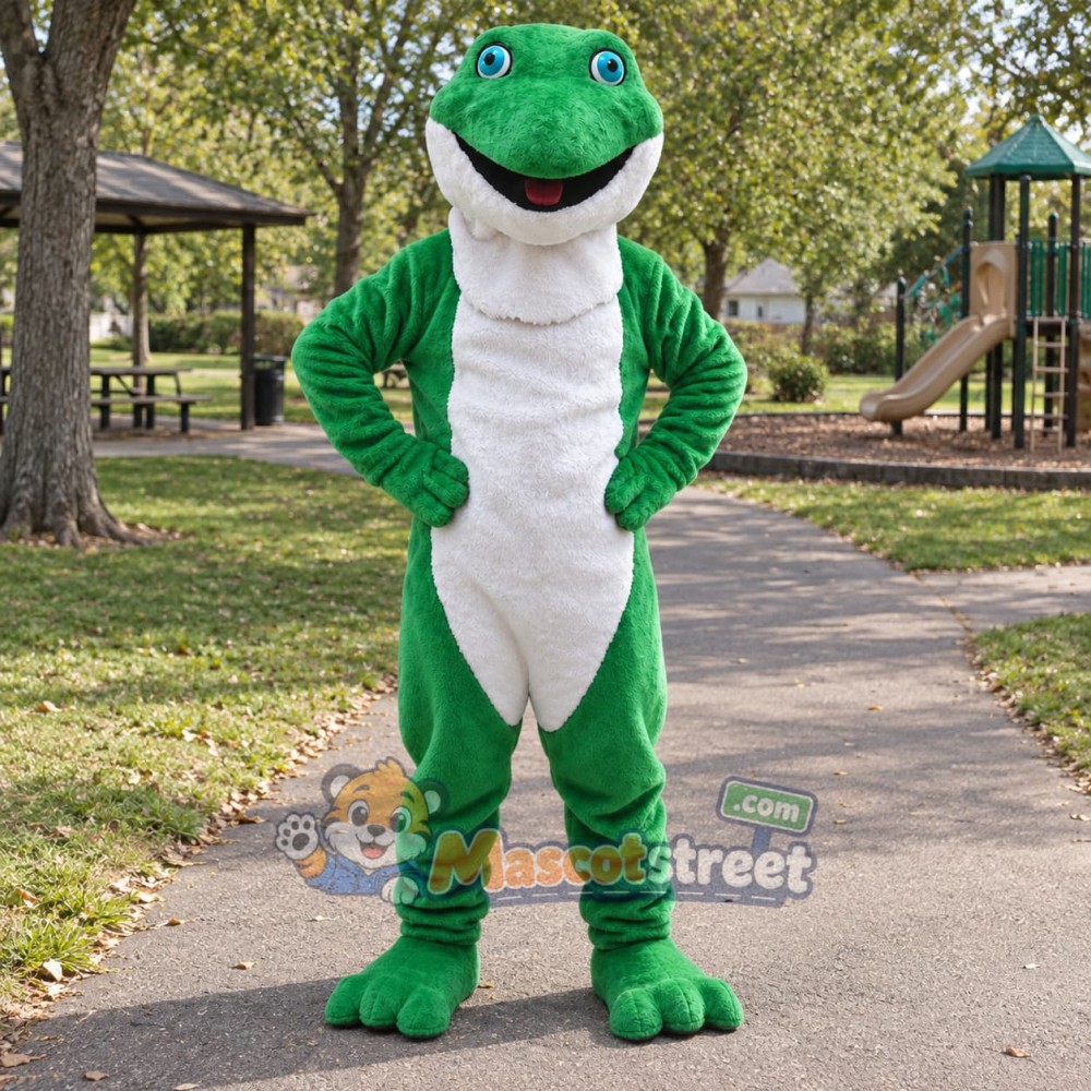 Green Reptile Mascot Costume Green Reptile Mascot Costume