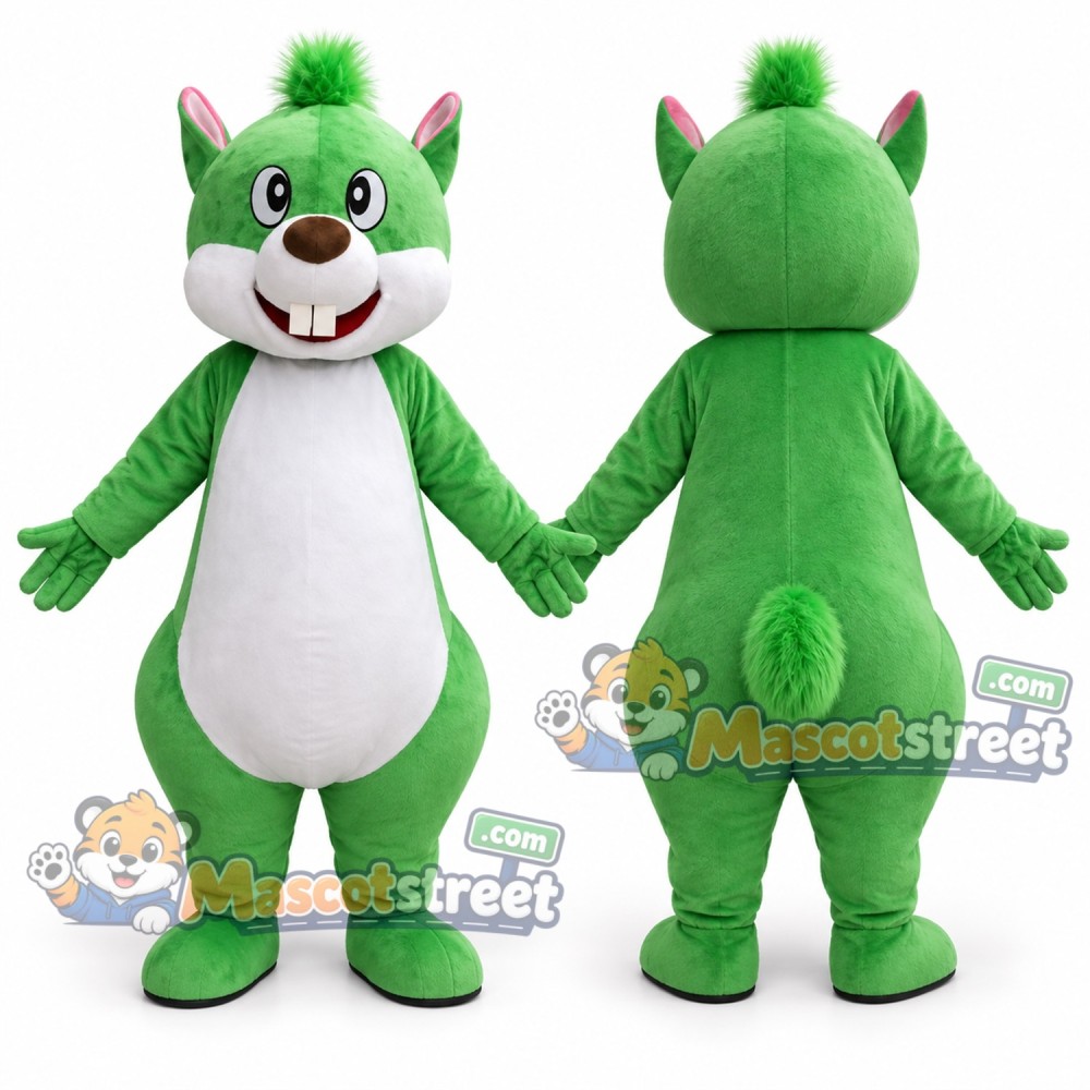 Green Squirrel Mascot Costume Green Squirrel Mascot Costume