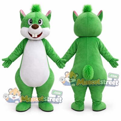 Green Squirrel Mascot Costume Green Squirrel Mascot Costume