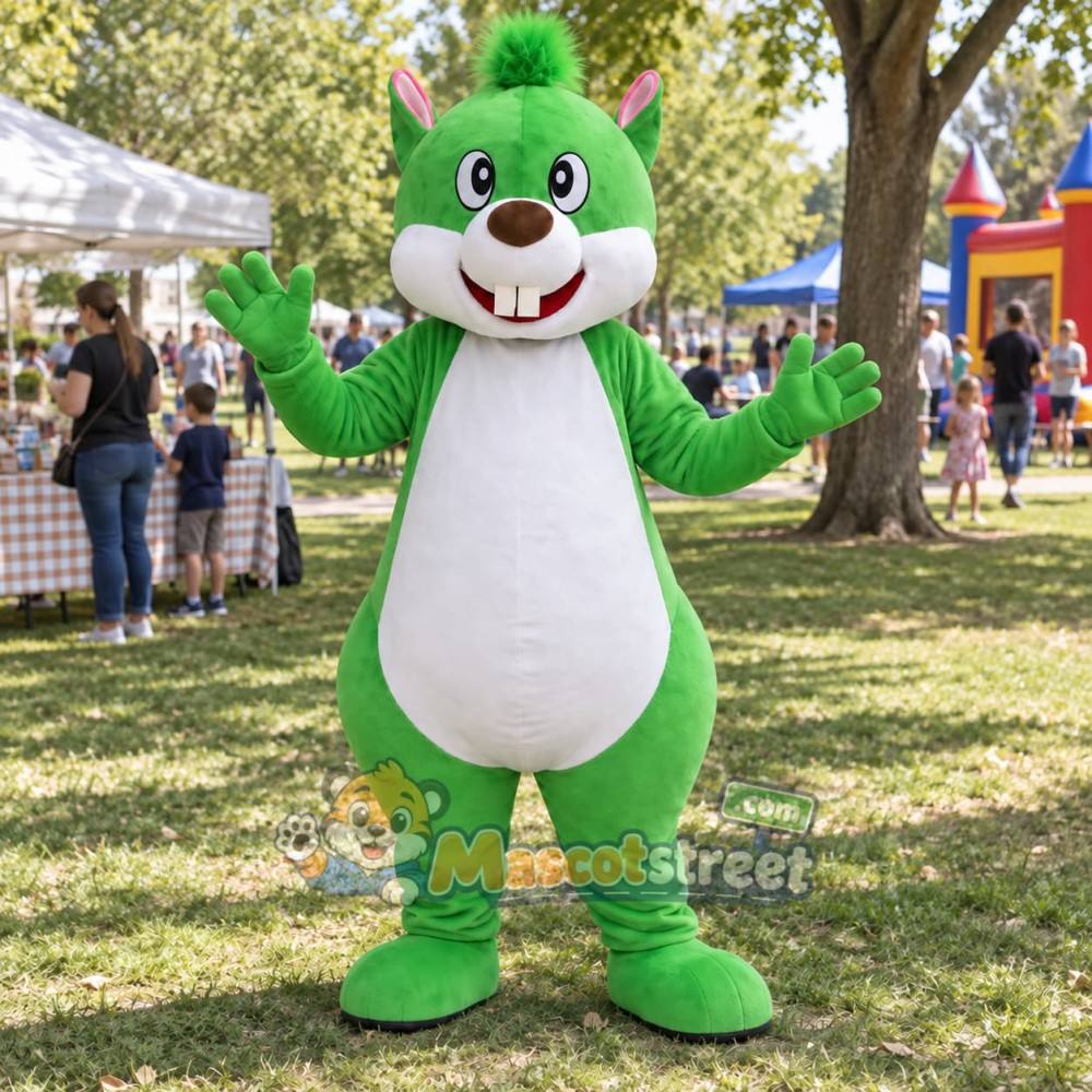 Green Squirrel Mascot Costume Green Squirrel Mascot Costume