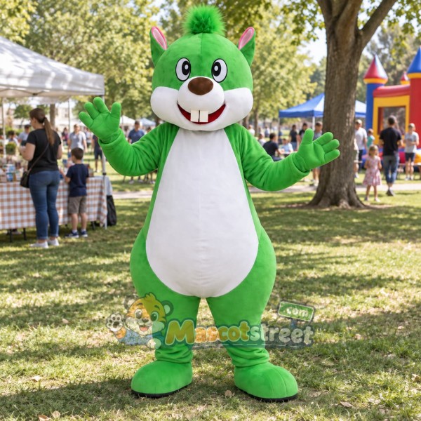 Green Squirrel Mascot Costume