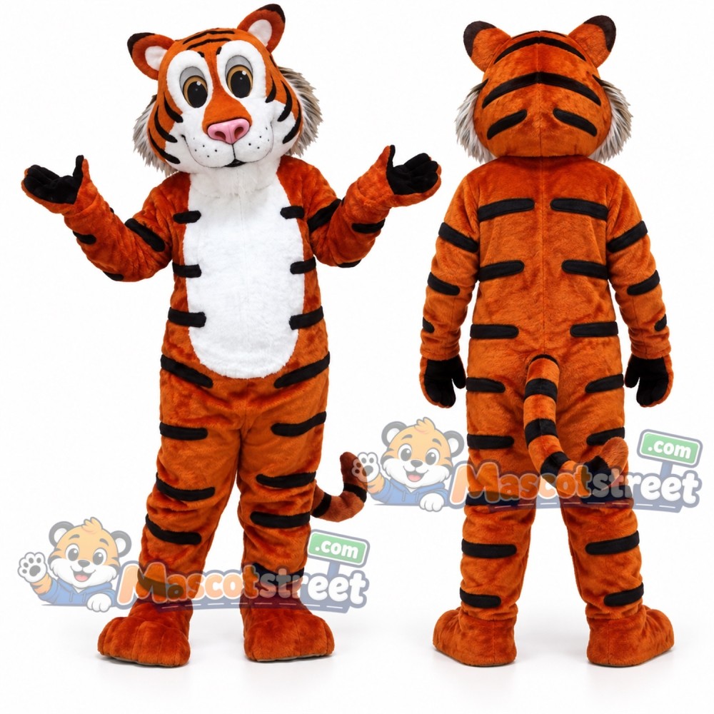 Orange Tiger Mascot Costume Orange Tiger Mascot Costume