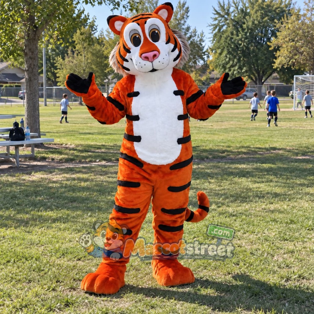 Orange Tiger Mascot Costume Orange Tiger Mascot Costume
