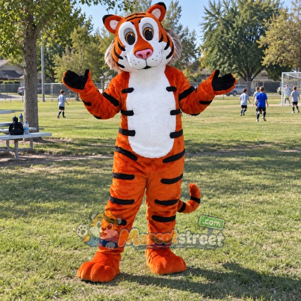 Orange Tiger Mascot Costume Orange Tiger Mascot Costume