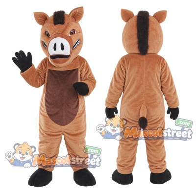 Brown Boar Mascot Costume Brown Boar Mascot Costume