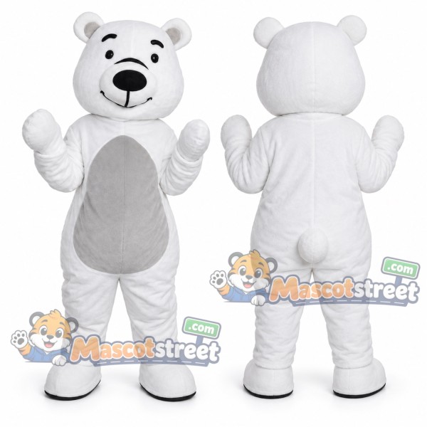 White Polar Bear Mascot Costume