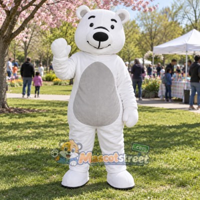 White Polar Bear Mascot Costume White Polar Bear Mascot Costume