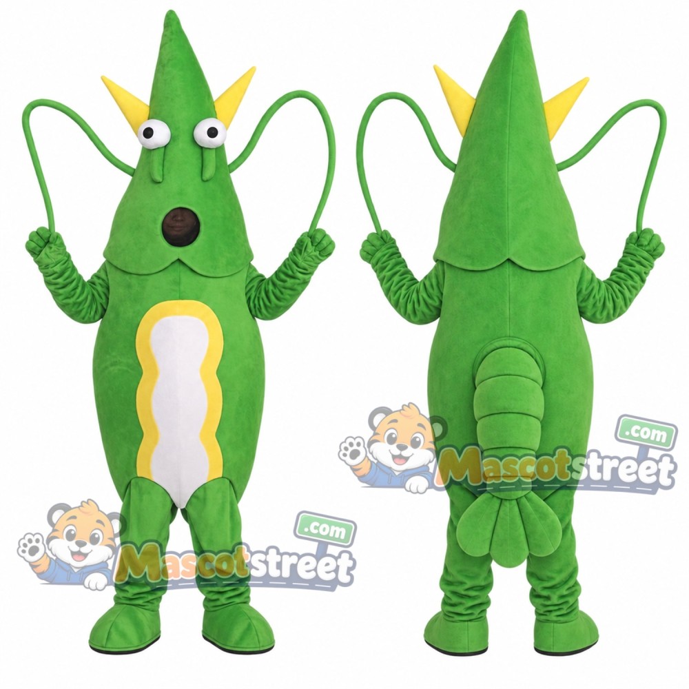 Green Shrimp Mascot Costume