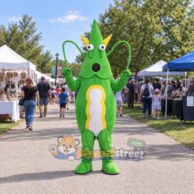 Green Shrimp Mascot Costume