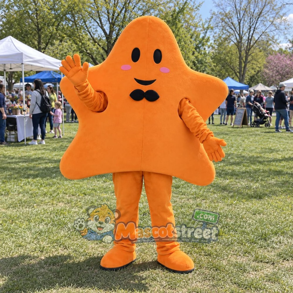 Orange Star Mascot Costume Orange Star Mascot Costume