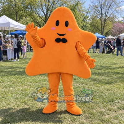 Orange Star Mascot Costume Orange Star Mascot Costume