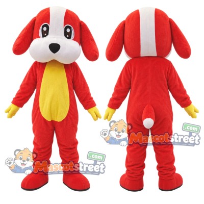 Red Dog Mascot Costume