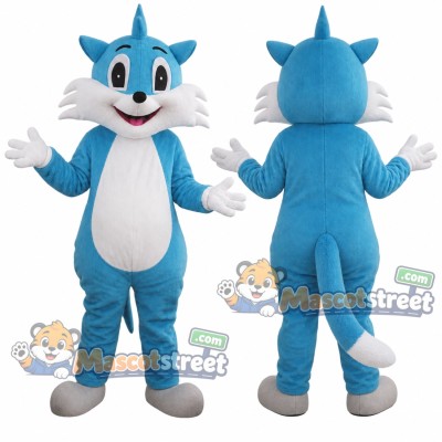 Blue Cat Mascot Costume Blue Cat Mascot Costume