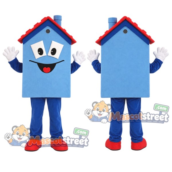 Blue House Mascot Costume