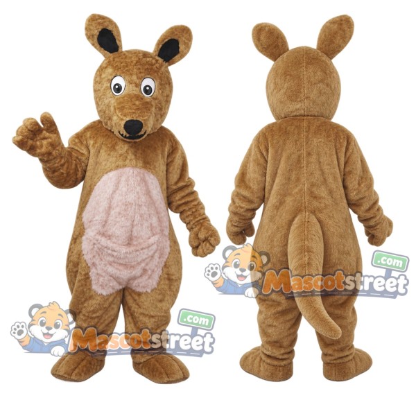 Brown Kangaroo Mascot Costume