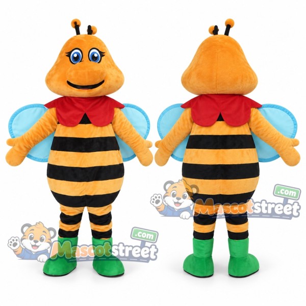 Bee Mascot Costume with Red Bow Tie