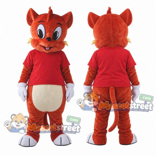 Red Mouse Mascot Costume with Red Shirt