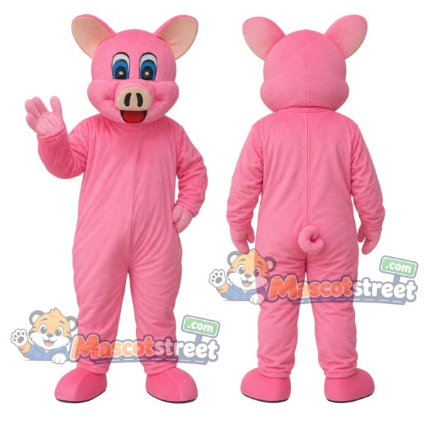 Pink Pig Mascot Costume