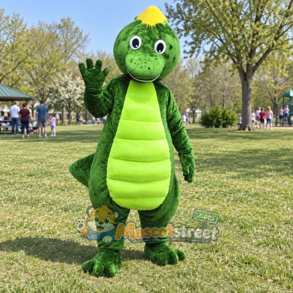 Green Dragon Mascot Costume Green Dragon Mascot Costume